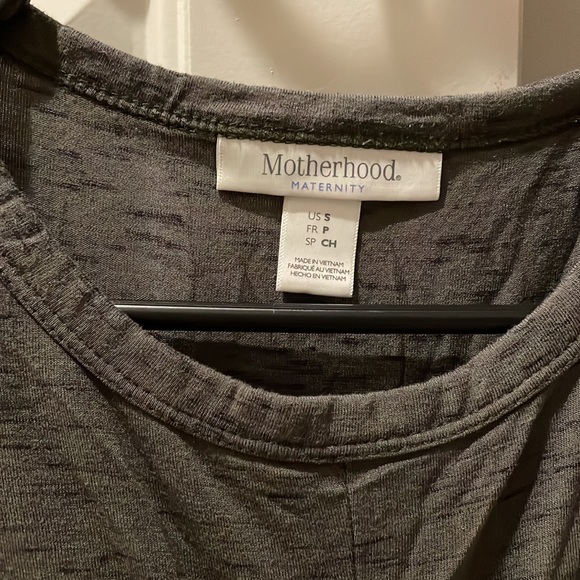 Motherhood maternity space green black print cross front stretch small - Picture 4 of 4